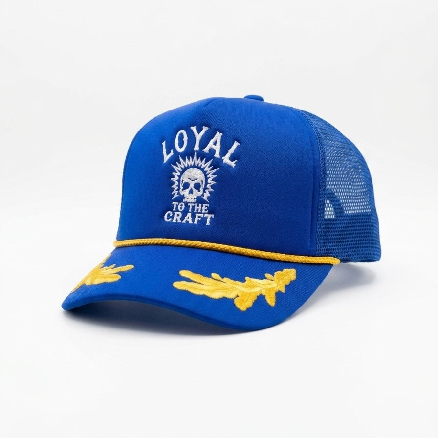 LOYAL Skull Trucker Hat NAVY