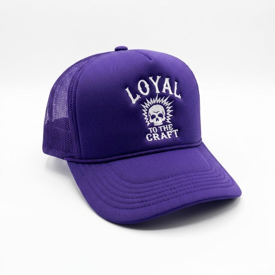 LOYAL Skull Trucker Hat PURPLE