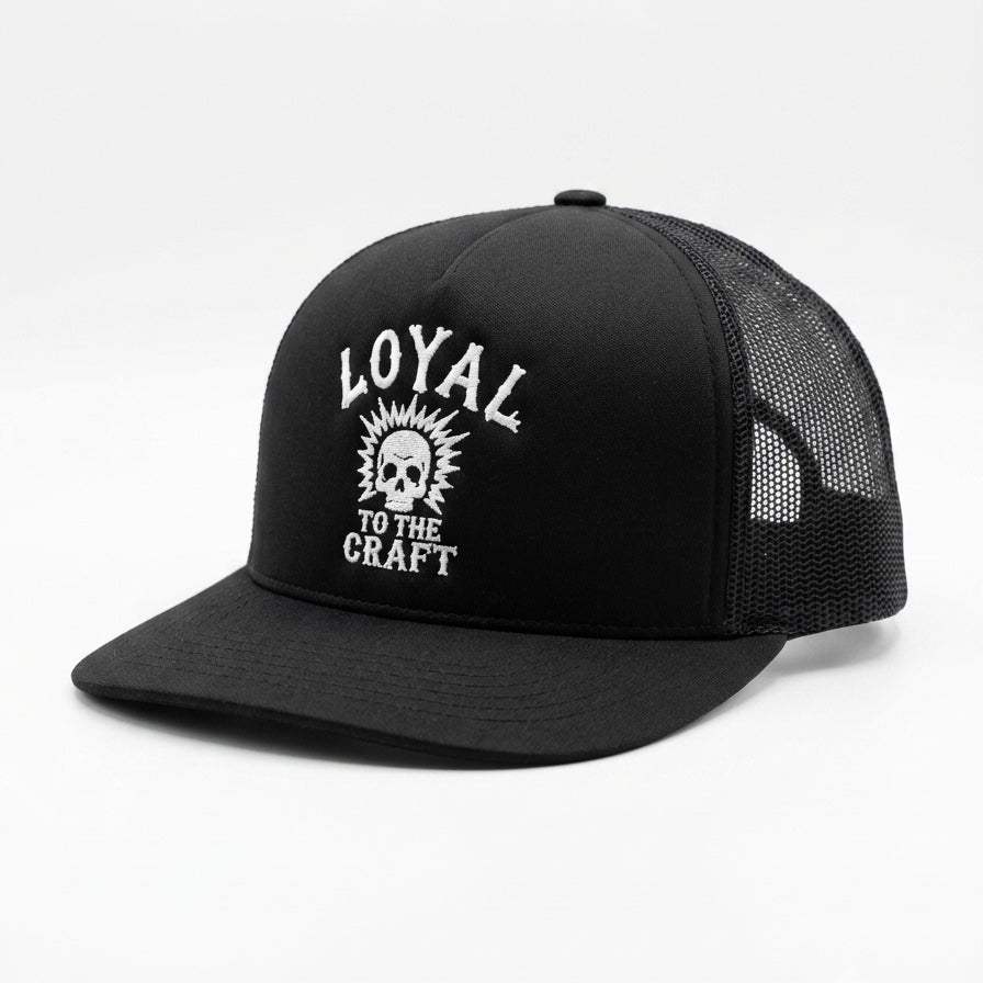 LOYAL Skull Trucker Hat BLACK