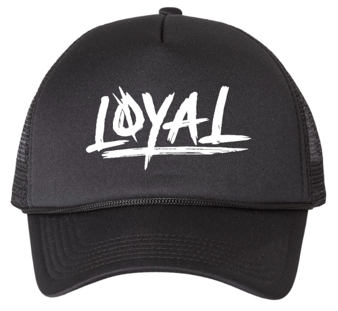 LOYAL Simple Logo Foam Mesh-Back Trucker Cap